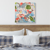 Japans Koi Waterverf Canvas 12x12 (Insitu (Slaapkamer))