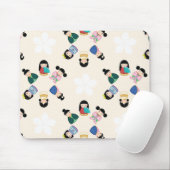 Japans Kokeshi Dolls Mousepad Muismat (Met muis)