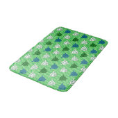 Japans konijnenblad, groen, blauw en wit badmat (Gekanteld)