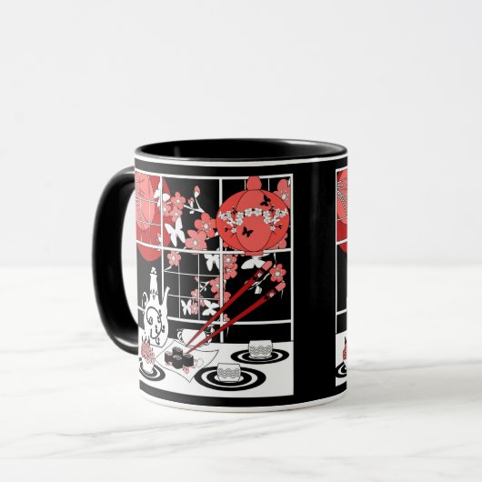 Japans kookkunst mok (Voorkant links)