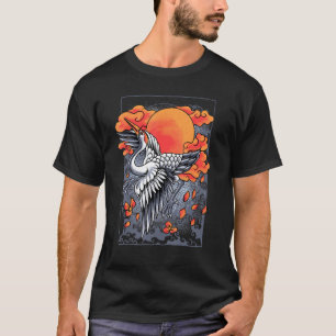 Japans kraankruid met Cherry Blossom T-shirt