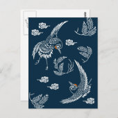 Japans kraanpaar briefkaart (Voorkant / Achterkant)