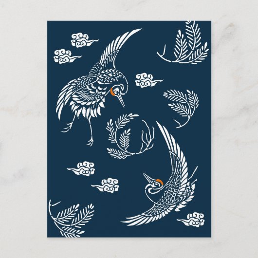 Japans kraanpaar briefkaart (Voorkant)