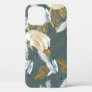 Japans kraanvogelpatroon iPhone 12 hoesje