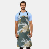 Japans  kraanvogelpatroon schort (Gedragen)