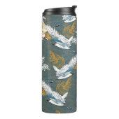 Japans  kraanvogelpatroon thermosbeker (Gedraaid links)