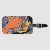 japans kreeft en vogel bagagelabel (Voorkant (horizontaal))