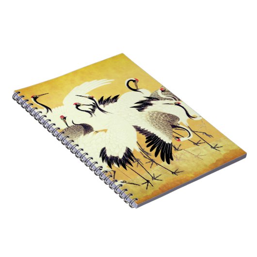 Japans kudde kranen, afdrukken, notitieboek (Rechterzijde)