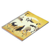 Japans kudde kranen, afdrukken, notitieboek (Linkerzijde)
