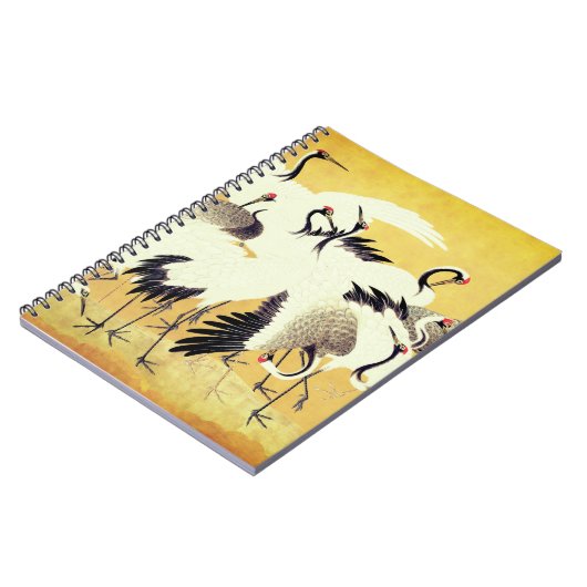 Japans kudde kranen, afdrukken, notitieboek (Linkerzijde)