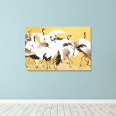 Japans kuddekranen Vogelrijk Classic Canvas Afdruk (Insitu (Houten vloer))