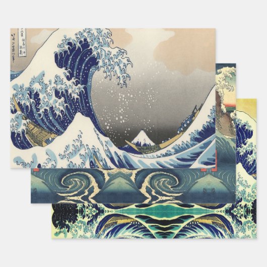 Japans kunstlandschap Great Wave Inpakpapier Vel (Set)