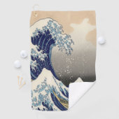 japans kunstoceaanlandschap grote golf golfhanddoek (Insitu)