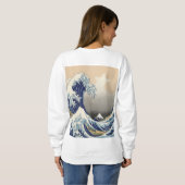 japans kunstoceaanlandschap grote golf trui (Achterkant volledig)