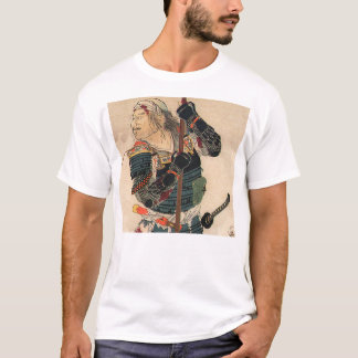 Japans kunstwerk - een Samurai met volledige gevec T-shirt
