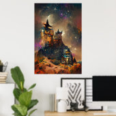 Japans kunstwerk, Magic Castle, Fantasy Castle, Poster (Thuiskantoor)