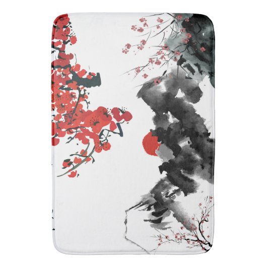 Japans landschap Bath Mat (Voorkant Verticaal)