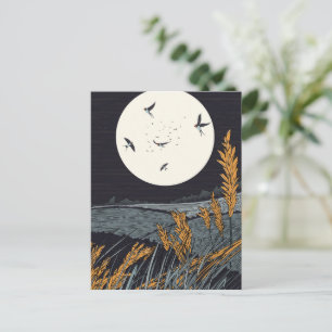 Japans landschap bij nacht briefkaart