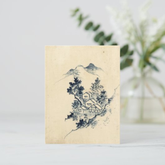 japans landschap briefkaart (Staand voorkant)