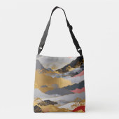 Japans landschap crossbody tas (Achterkant)