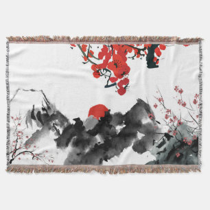 Japans landschap Gooi Deken