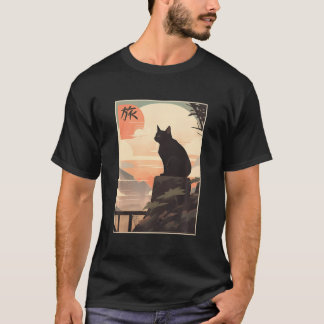 Japans landschap Kanji Schrijven Journey Bla T-shirt