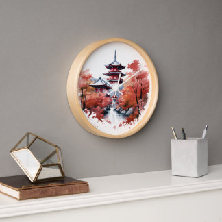 Japans landschap met pagode