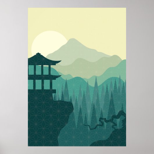 Japans landschap Poster (Voorkant)