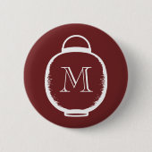 Japans Lantern Monogram Ronde Button 5,7 Cm (Voorkant)