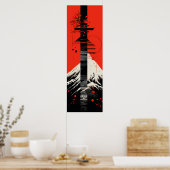 Japans Letters Grafisch Poster (Keuken)