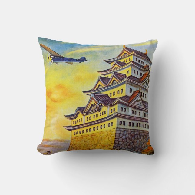 Japans luchtvervoer met Pagoda Kussen (Voorkant)
