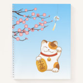 Japans Lucky Calico Cat, Maneki Neko Notitieboek (Voorkant)