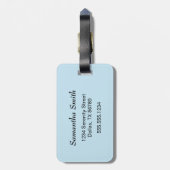 Japans Lucky Cat, Calico Maneki Neko Bagagelabel (Achterkant verticaal)