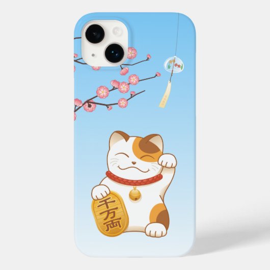 Japans Lucky Cat, Calico Maneki Neko Case-Mate iPhone Case (Achterkant)