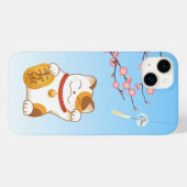 Japans Lucky Cat, Calico Maneki Neko Case-Mate iPhone Case (Achterkant (horizontaal))