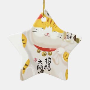 Japans Lucky Cat Keramisch Ornament