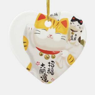 Japans Lucky Cat Keramisch Ornament