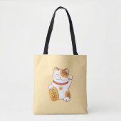 Japans Lucky Cat, Maneki Neko Luck Good Fortune Tote Bag (Voorkant)