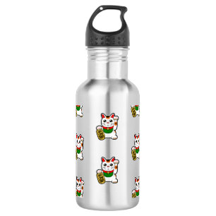 Japans Lucky Cat Pattern Waterfles