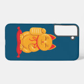 Japans Maneki Neko Gold Cat, symbool voor rijkdom Samsung Galaxy Hoesje (Achterkant horizontaal)