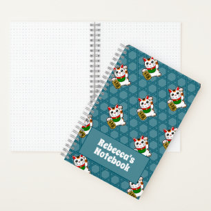 Japans Maneki Neko Lucky Kat Patroon Notitieboek