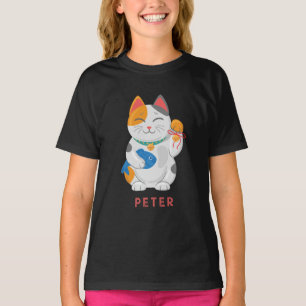 Japans Maneki Neko White Cat, gelukssymbool T-shirt