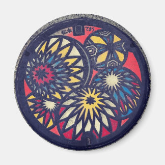 Japans Manhole Hoesje Arts—Matsumoto stad Magneet