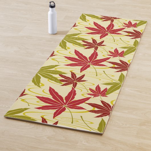 JAPANS MAPLE LEAF (CREME) YOGAMAT (In situ)