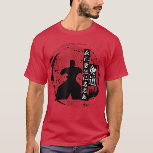 Japans martiaal Kunst Kendo Samurai Silhoutte (2) T-shirt