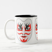 Japans masker tweekleurige koffiemok (Links)