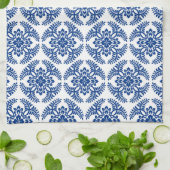 Japans Medallion Pattern, kobalt Blue en White Theedoek (Gevouwen)
