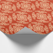 Japans Medallion Pattern, Mandarijns Sinaasappel Cadeaupapier (Hoek)