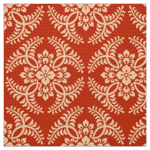 Japans Medallion Pattern, Mandarijns Sinaasappel Stof