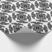 Japans Medallion Pattern, zwart en wit Cadeaupapier (Hoek)